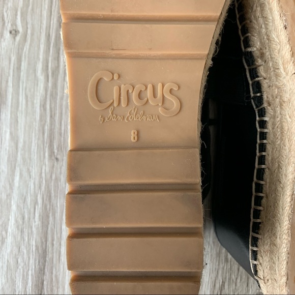Circus by SAM EDELMAN Cora Espadrilles Ballet Flat Black Size 8 - Picture 9 of 10